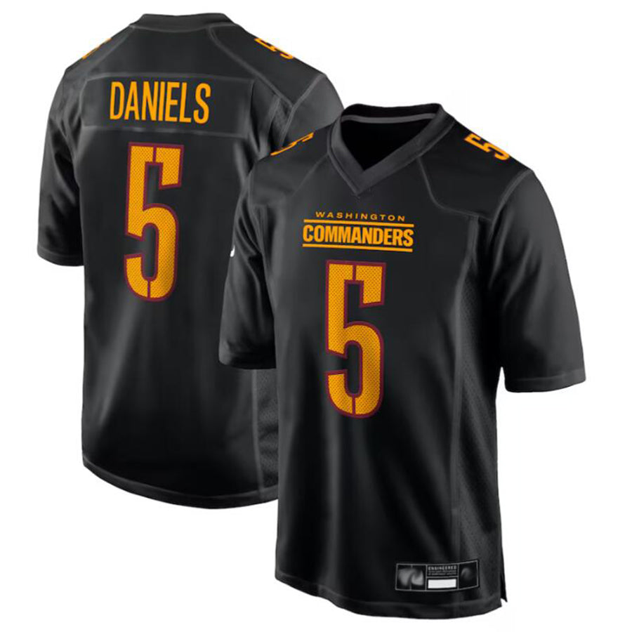 Davalo W.Commanders #5 Jayden Daniels Player Carbon Black Fashion Stitched Jerseys
