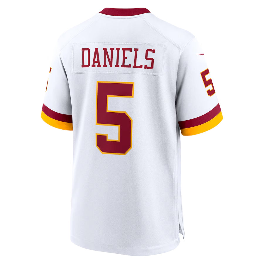 Davalo W.Commanders #5 Jayden Daniels Player White Home Game Stitched Jerseys