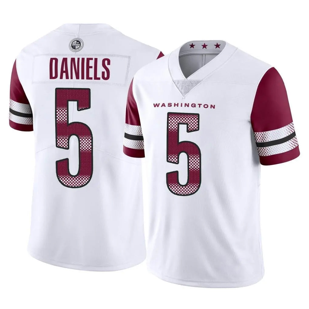 Davalo W.Commanders #5 Jayden Daniels Player White Limited Vapor Home Game Stitched Jerseys