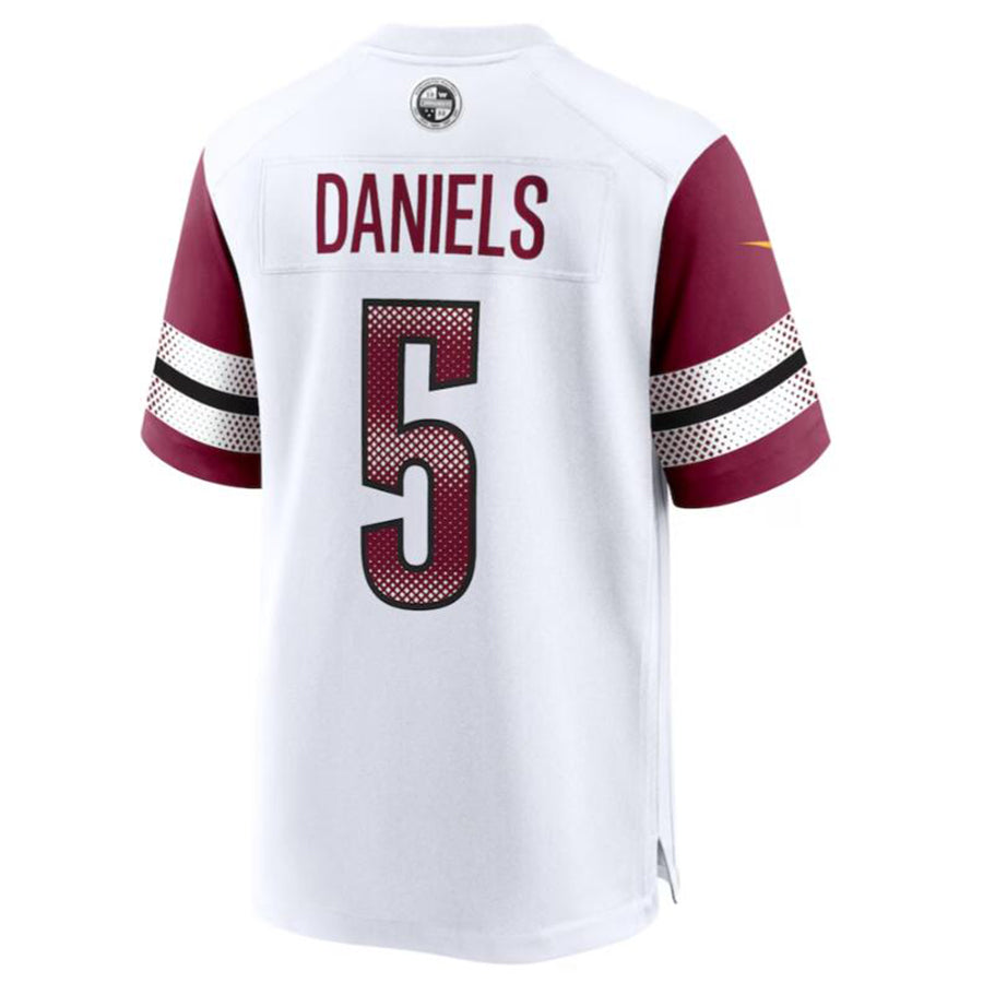 Davalo W.Commanders #5 Jayden Daniels White 2024 Draft First Round Pick Player Game Stitched Jersey