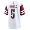 Davalo W.Commanders #5 Jayden Daniels White 2024 Draft First Round Pick Player Game Stitched Jersey