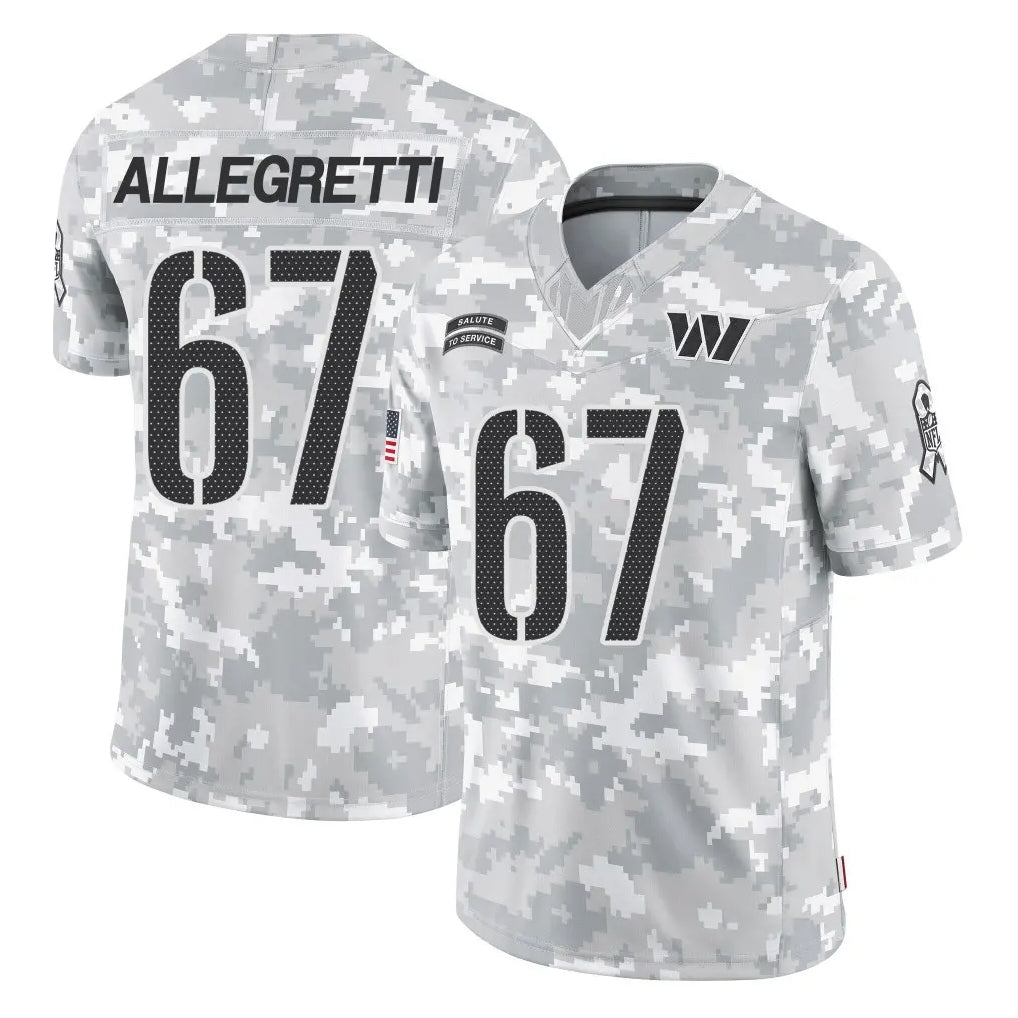 Davalo W.Commanders #67 Nick Allegretti Player Arctic Camo Limited Salute To Service Home Game Stitched Jerseys
