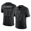 Davalo W.Commanders #67 Nick Allegretti Player Black Limited Reflective Home Game Stitched Jerseys