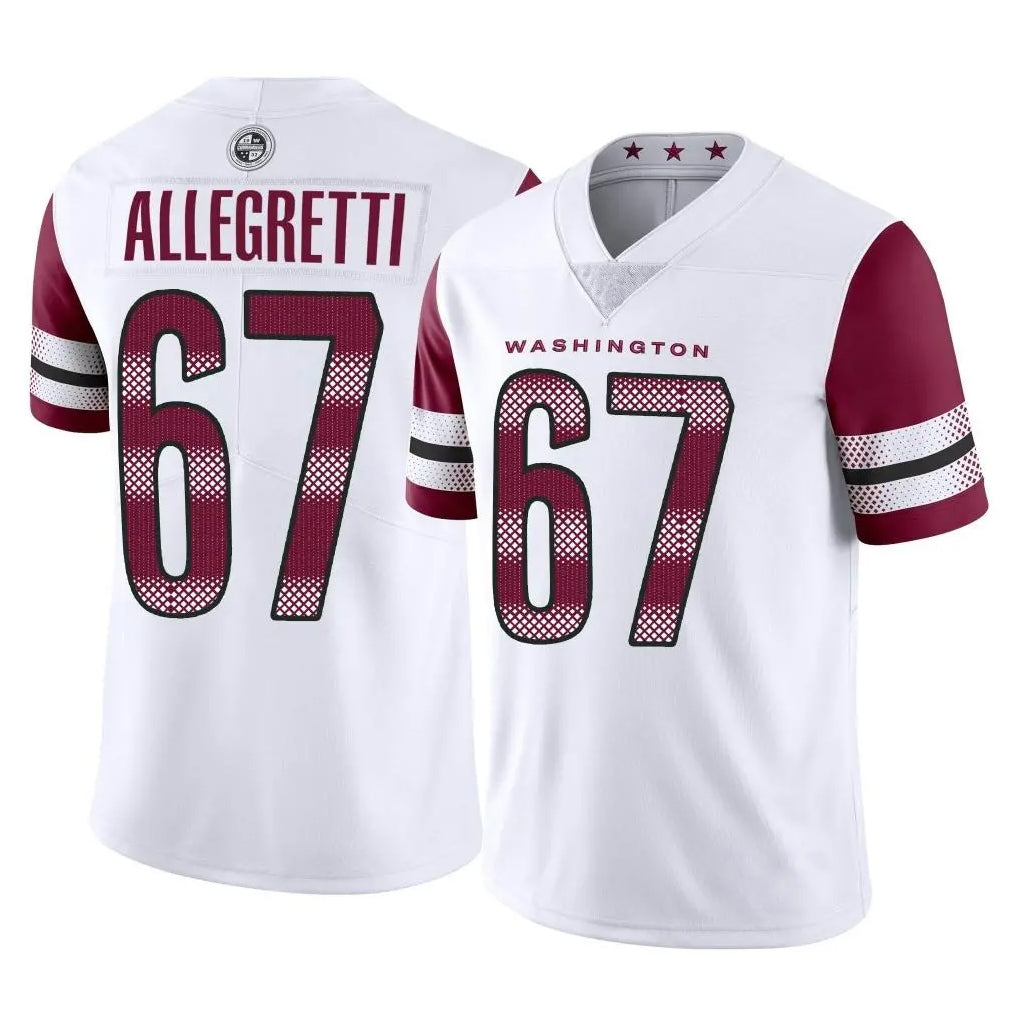 Davalo W.Commanders #67 Nick Allegretti Player White Limited Vapor Home Game Stitched Jerseys