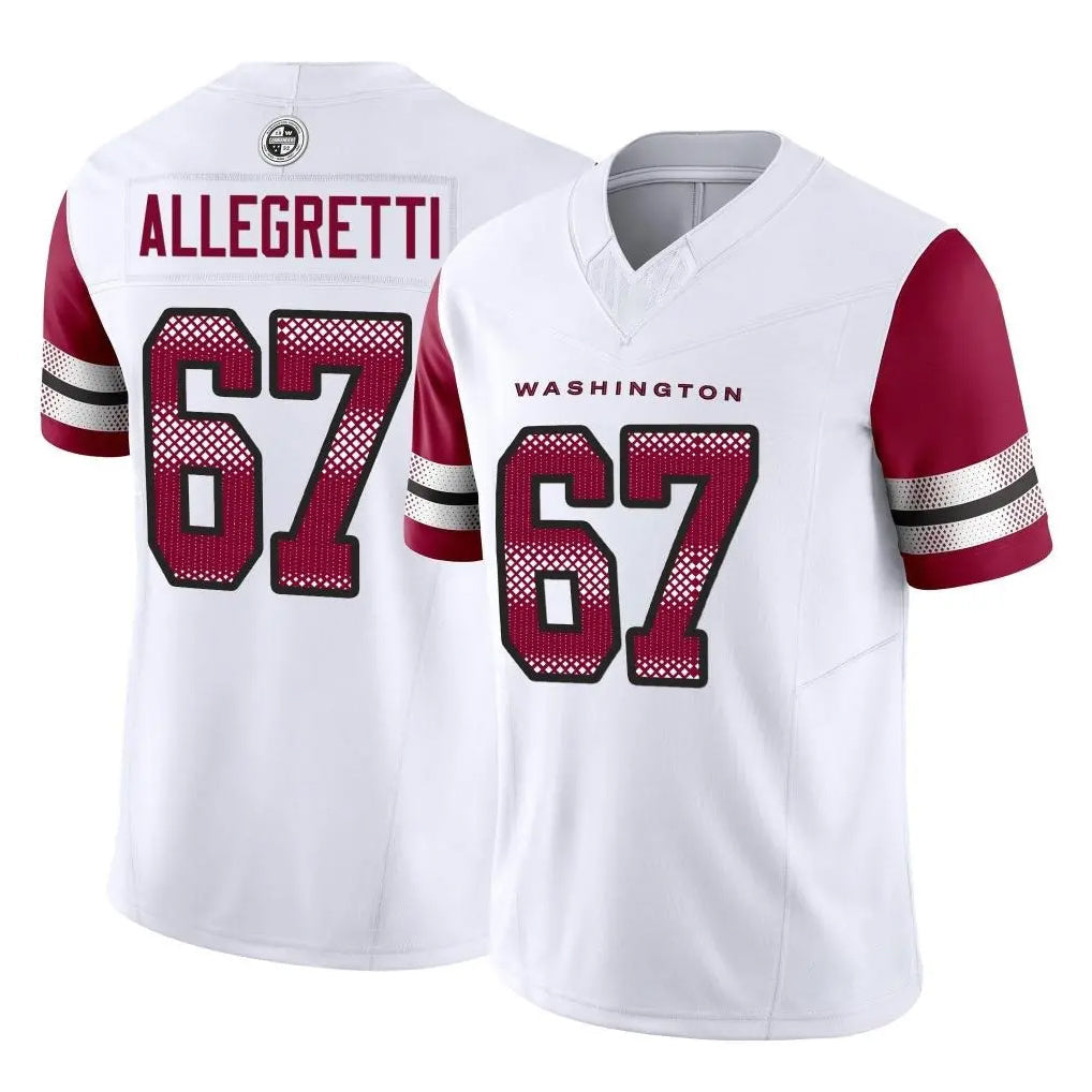 Davalo W.Commanders #67 Nick Allegretti Player White Vapor F.U.S.E. Limited Home Game Stitched Jerseys
