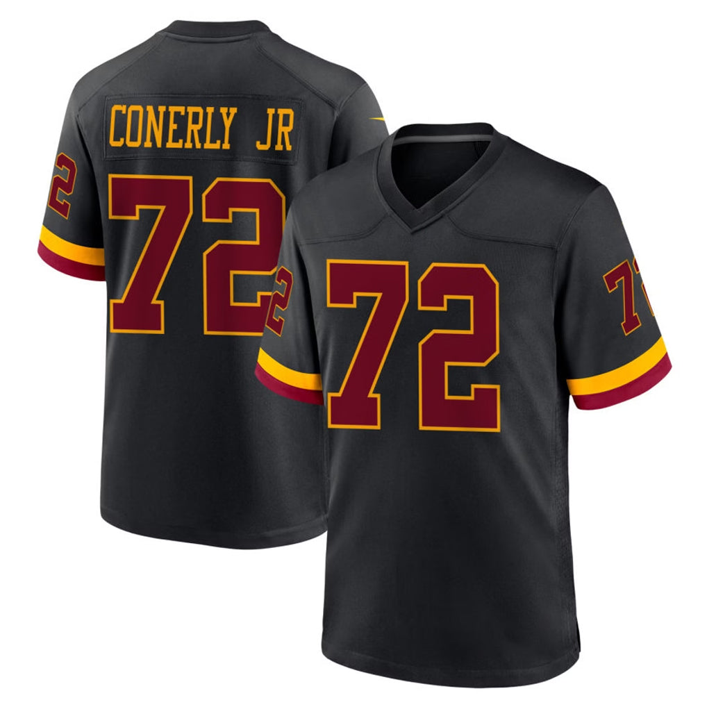 Davalo W.Commanders #72 Josh Conerly Jr. Player Black Limited Home Game Stitched Jerseys