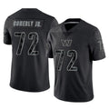 Davalo W.Commanders #72 Josh Conerly Jr. Player Black Limited Reflective Home Game Stitched Jerseys