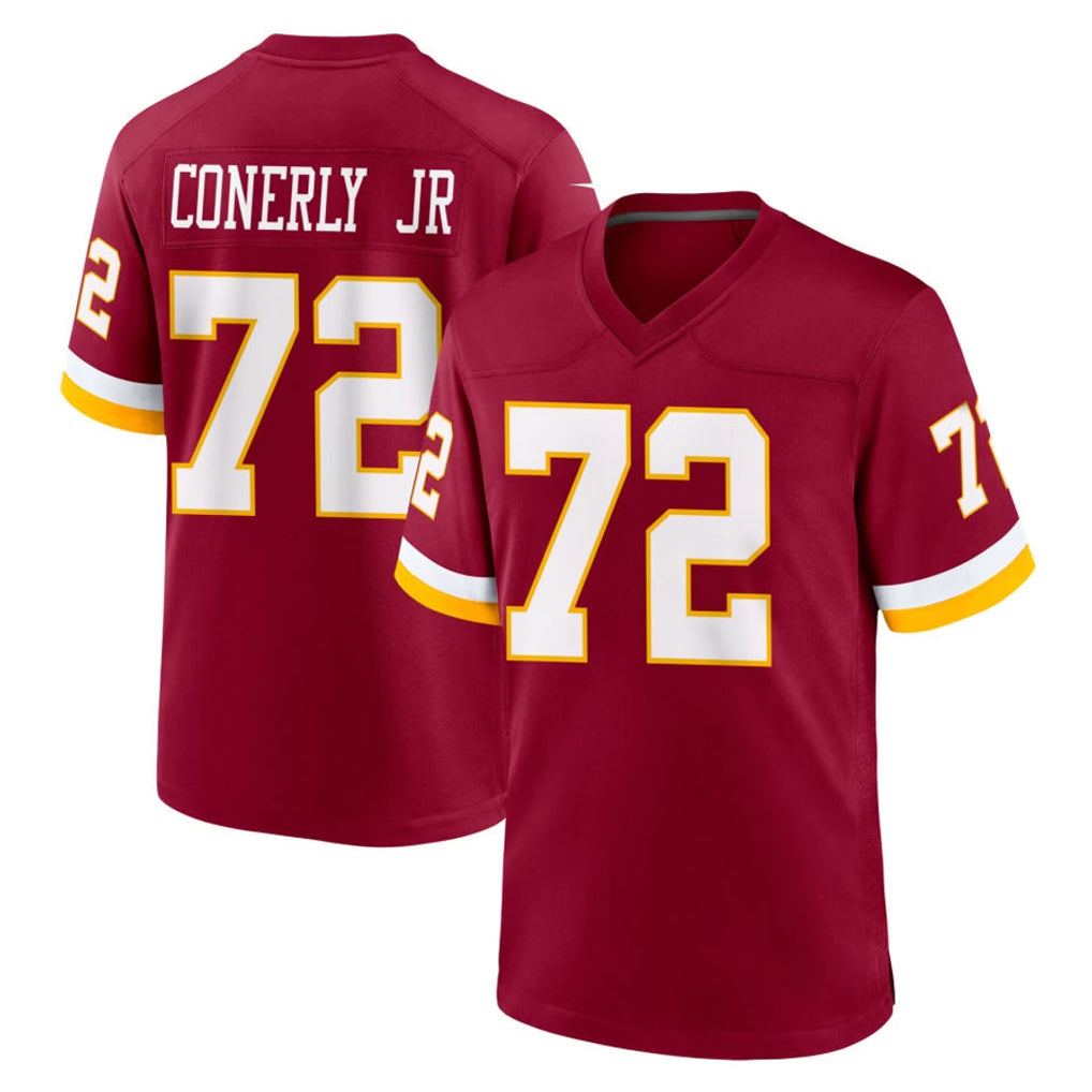 Davalo W.Commanders #72 Josh Conerly Jr. Player Burgundy Game Home Stitched Jerseys