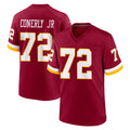 Davalo W.Commanders #72 Josh Conerly Jr. Player Burgundy Game Home Stitched Jerseys