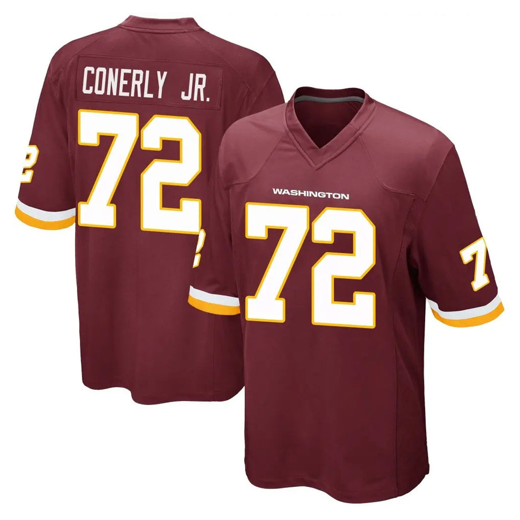 Davalo W.Commanders #72 Josh Conerly Jr. Player Burgundy Team Color Home Game Stitched Jerseys