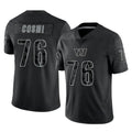 Davalo W.Commanders #76 Sam Cosmi Player Black Limited Reflective Home Game Stitched Jerseys