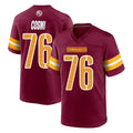 Davalo W.Commanders #76 Sam Cosmi Player Burgundy Home Game Stitched Jerseys