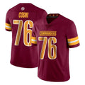 Davalo W.Commanders #76 Sam Cosmi Player Burgundy Limited Vapor Home Game Stitched Jerseys