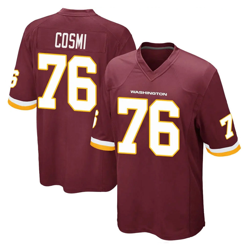 Davalo W.Commanders #76 Sam Cosmi Player Burgundy Team Color Home Game Stitched Jerseys