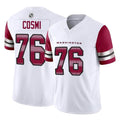 Davalo W.Commanders #76 Sam Cosmi Player White Vapor F.U.S.E. Limited Home Game Stitched Jerseys