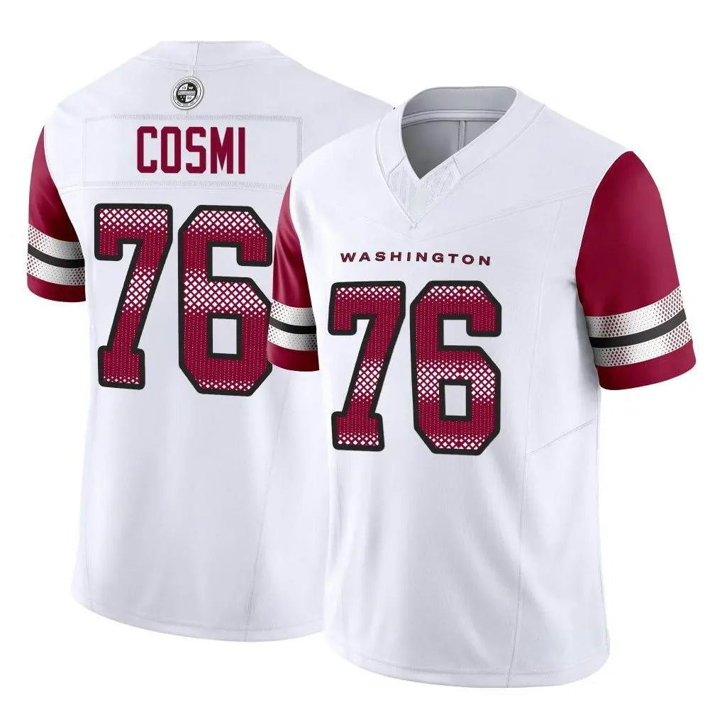 Davalo W.Commanders #76 Sam Cosmi Player White Vapor F.U.S.E. Limited Home Game Stitched Jerseys