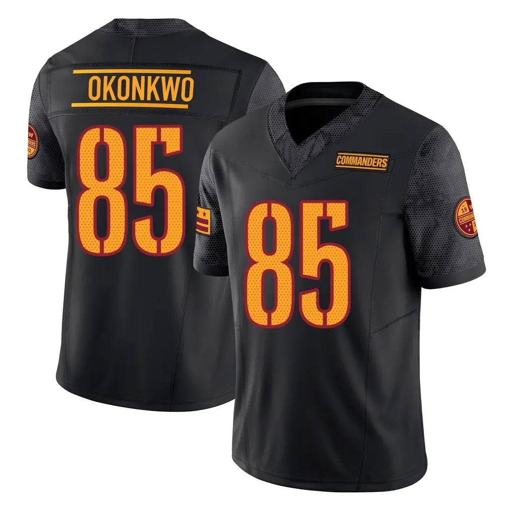 Davalo W.Commanders #85 Chig Okonkwo Player Black Limited Vapor F.U.S.E. Home Game Stitched Jerseys