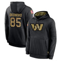 Davalo W.Commanders #85 Chig Okonkwo Player Black Salute to Service Performance Pullover Hoodies Home Game Stitched Jerseys