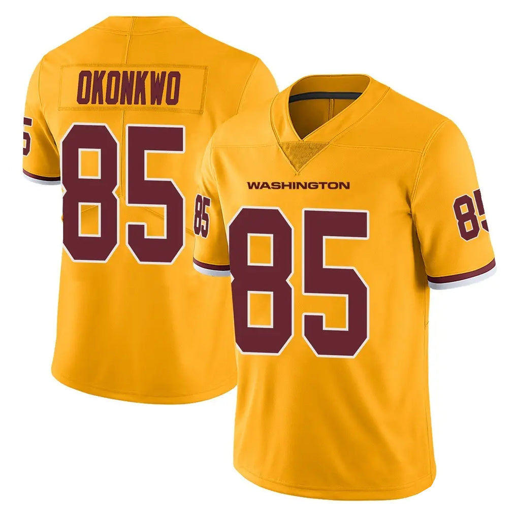 Davalo W.Commanders #85 Chig Okonkwo Player Gold Limited Color Rush Home Game Stitched Jerseys