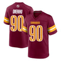 Davalo W.Commanders #90 Charles Omenihu Player Burgundy Home Game Stitched Jerseys