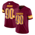Davalo W.Commanders #90 Charles Omenihu Player Burgundy Limited Vapor Home Game Stitched Jerseys