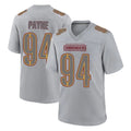 Davalo W.Commanders #94 Daron Payne Player Gray Atmosphere Fashion Home Game Stitched Jerseys