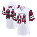 Davalo W.Commanders #94 Daron Payne Player White Game Home Stitched Jerseys