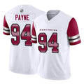 Davalo W.Commanders #94 Daron Payne Player White Vapor F.U.S.E. Limited Home Game Stitched Jerseys