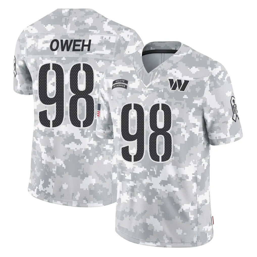 Davalo W.Commanders #98 Odafe Oweh Player Arctic Camo Limited Salute To Service Home Game Stitched Jerseys