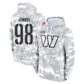 Davalo W.Commanders #98 Odafe Oweh Player Arctic Camo Limited Salute to Service Pullover Hoodies Game Stitched Jerseys