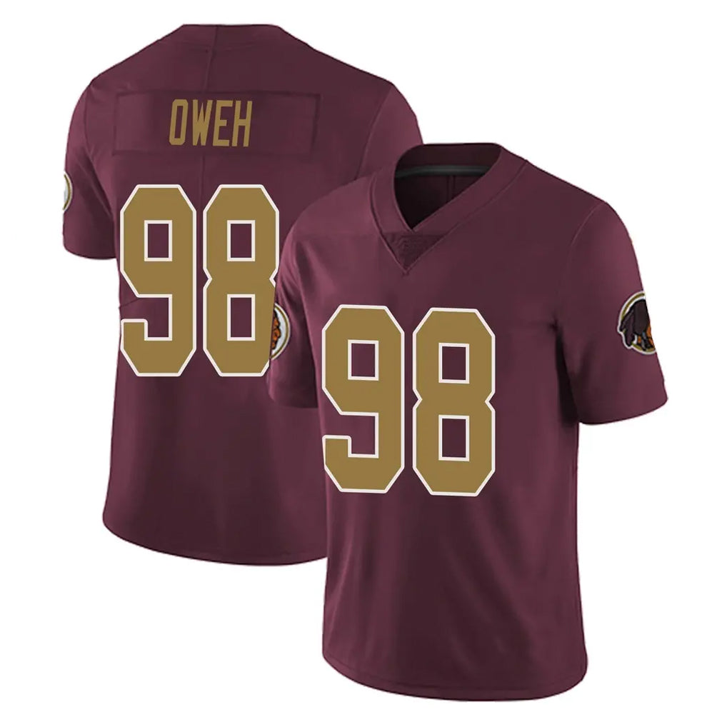 Davalo W.Commanders #98 Odafe Oweh Player Burgundy Alternate Vapor Untouchable Home Game Stitched Jerseys