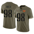 Davalo W.Commanders #98 Odafe Oweh Player Olive Salute To Service Limited Home Game Stitched Jerseys