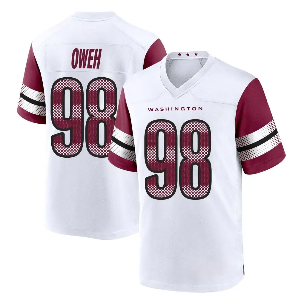 Davalo W.Commanders #98 Odafe Oweh Player White Game Home Stitched Jerseys