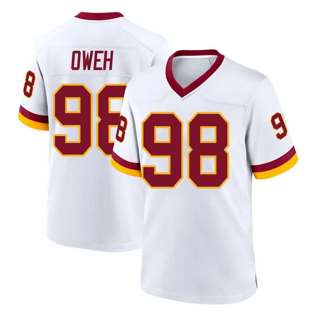 Davalo W.Commanders #98 Odafe Oweh Player White Home Game Stitched Jerseys
