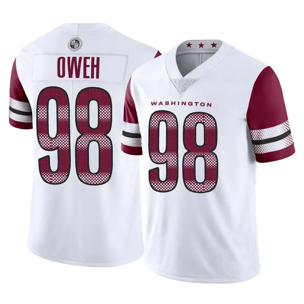 Davalo W.Commanders #98 Odafe Oweh Player White Limited Vapor Home Game Stitched Jerseys