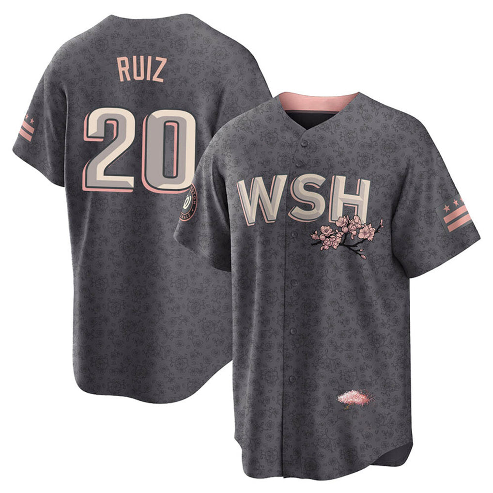 Davalo W.Nationals #20 Keibert Ruiz Player Gray City Connect Stitched Jerseys