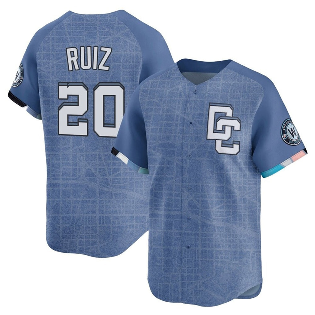 Davalo W.Nationals #20 Keibert Ruiz Player Light Blue Limited City Connect Stitched Jerseys