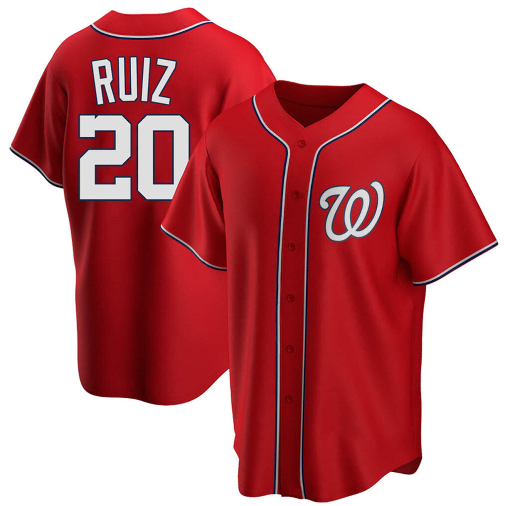 Davalo W.Nationals #20 Keibert Ruiz Player Red Home Alternate Replica Jerseys