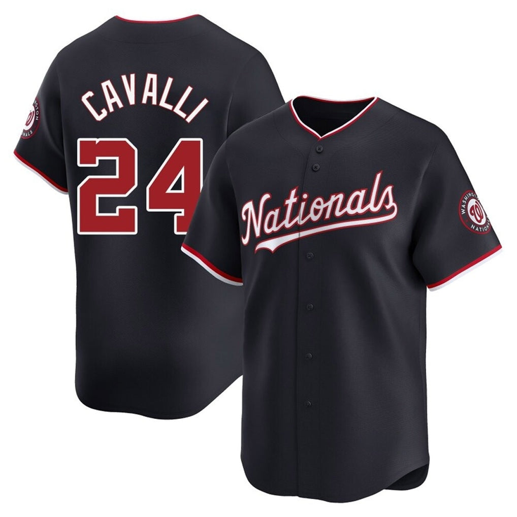 Davalo W.Nationals #24 Cade Cavalli Player Navy Alternate Limited Replica Jerseys