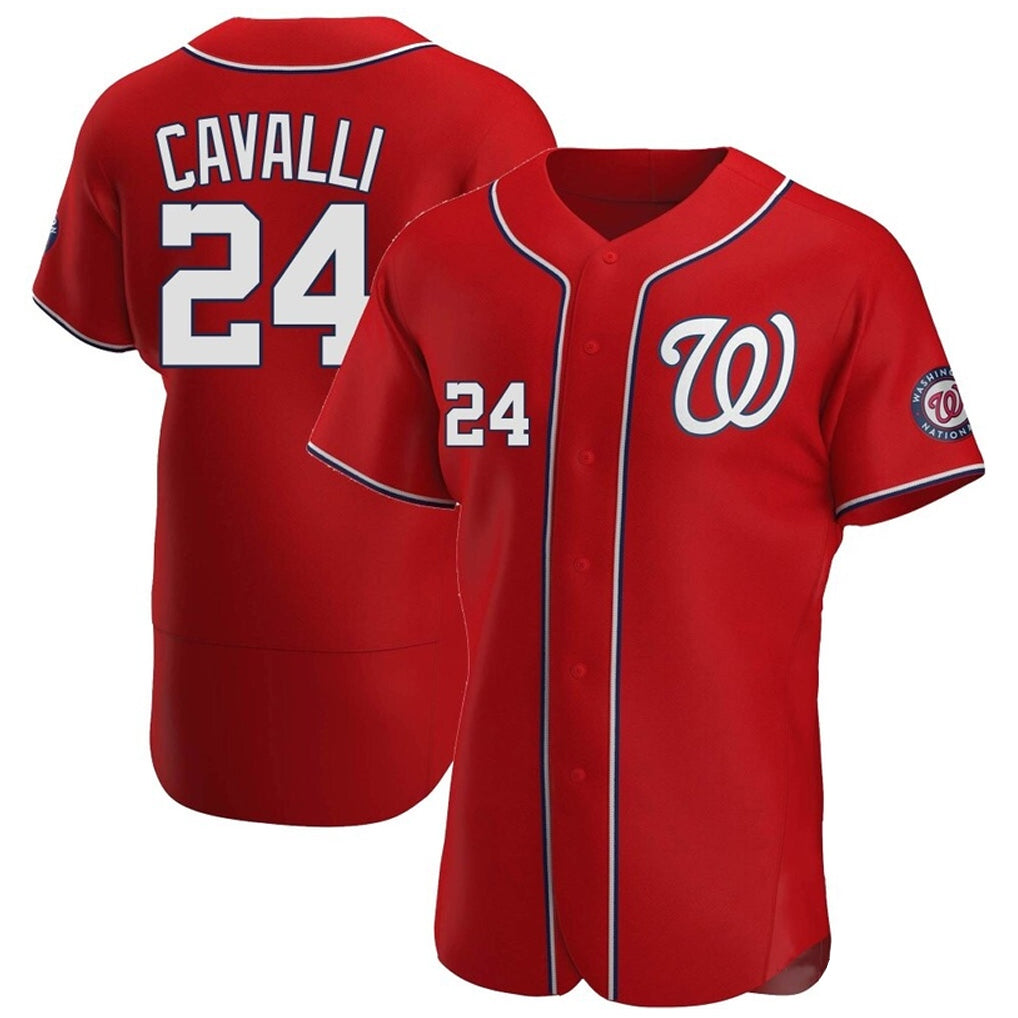 Davalo W.Nationals #24 Cade Cavalli Player Red Alternate Elite Stitched Jerseys