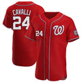 Davalo W.Nationals #24 Cade Cavalli Player Red Alternate Elite Stitched Jerseys