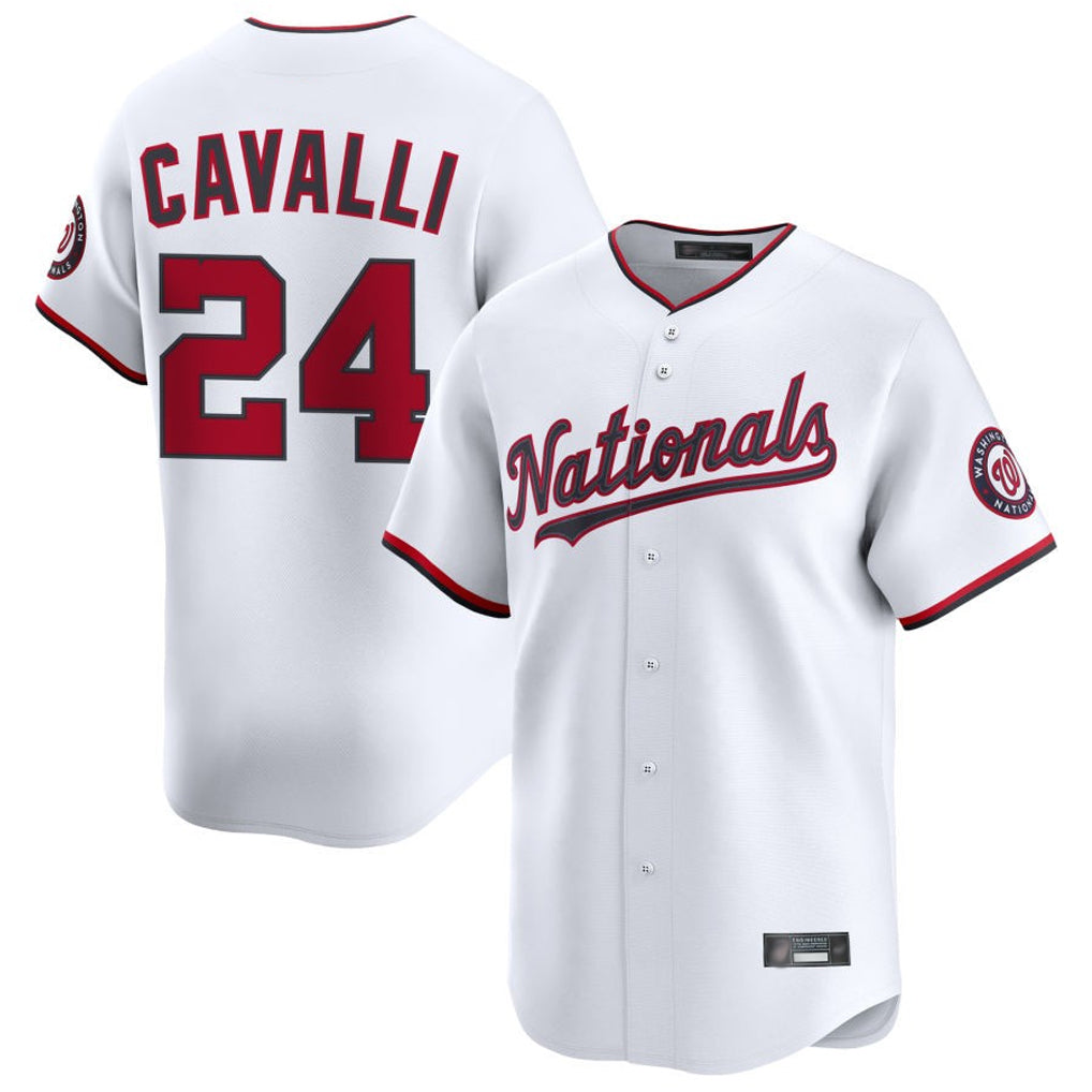 Davalo W.Nationals #24 Cade Cavalli Player White Limited Stitched Jerseys