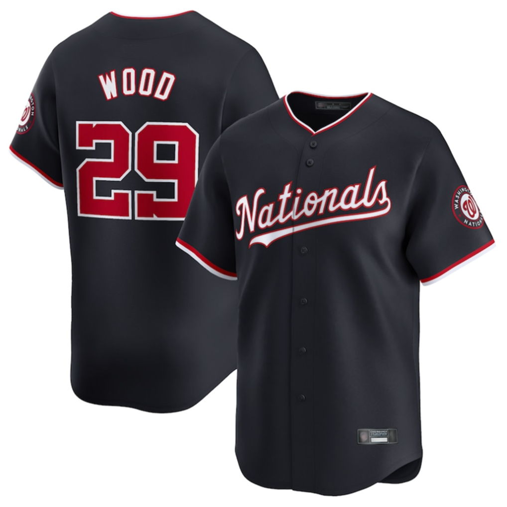 Davalo W.Nationals #29 James Wood Player Navy Limited Stitched Jerseys