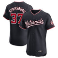 Davalo W.Nationals #37 Stephen Strasburg Player Navy Elite Stitched Jerseys