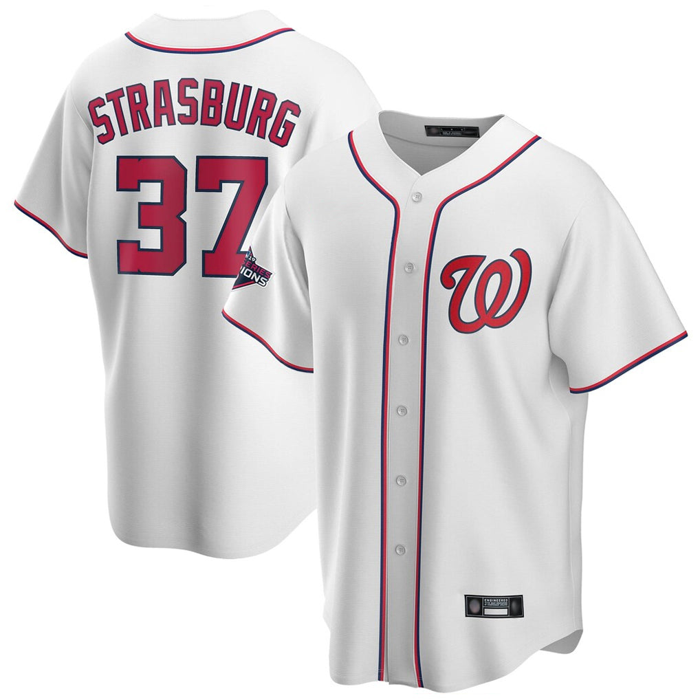 Davalo W.Nationals #37 Stephen Strasburg Player White Game Stitched Jerseys