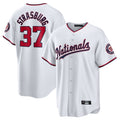 Davalo W.Nationals #37 Stephen Strasburg Player White Home Game Stitched Jerseys