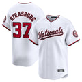 Davalo W.Nationals #37 Stephen Strasburg Player White Home Limited Stitched Jerseys