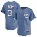 Davalo W.Nationals #3 Dylan Crews Player Blue Limited City Connect Stitched Jerseys