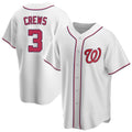 Davalo W.Nationals #3 Dylan Crews Player White Game Replica Stitched Jerseys