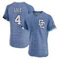 Davalo W.Nationals #4 Daylen Lile Player Blue City Connect Limited Stitched Jerseys